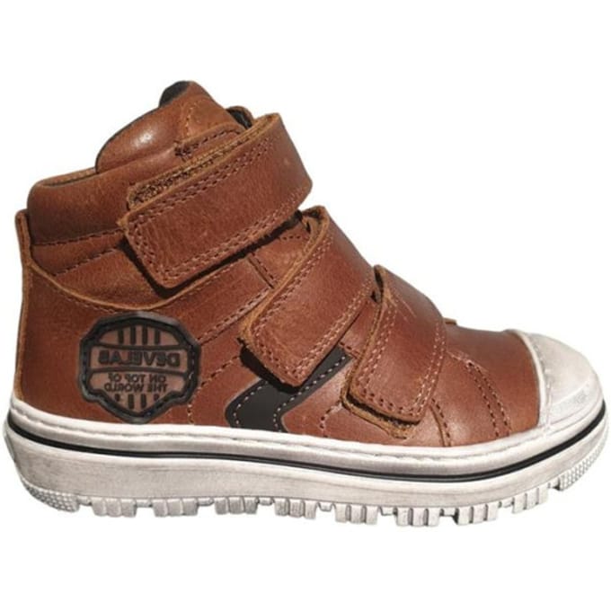 Develab 45199 Sneakers Jongens - Leren Sneaker - Cognac - Maat 32