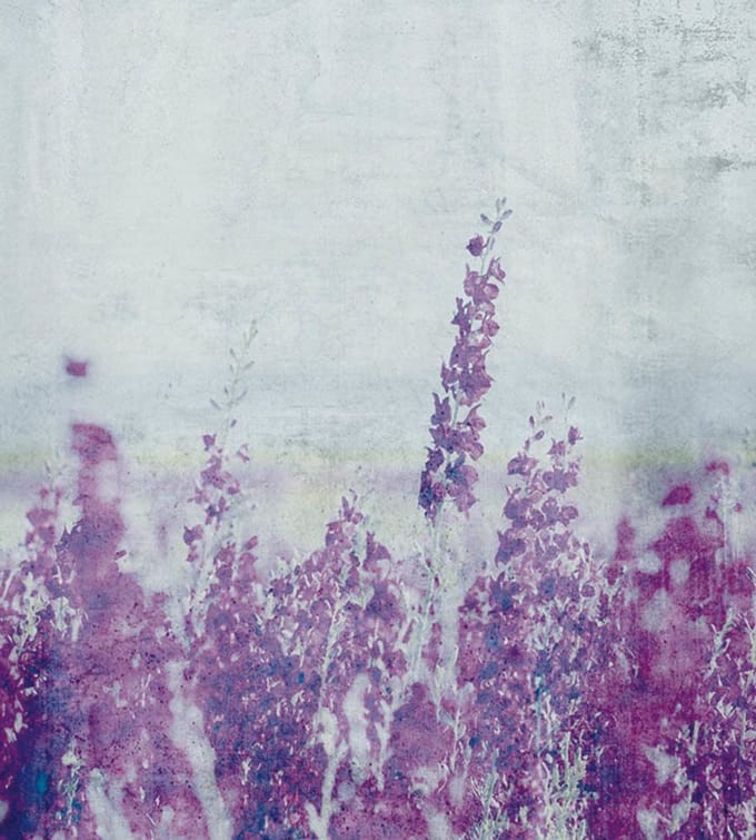 Fotobehang - Lavender Abstract 225x250cm - Vliesbehang