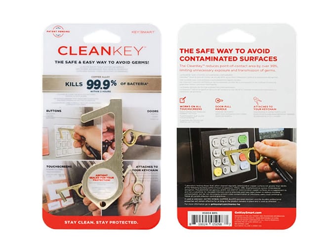 KEY SMART KS904-BRS CleanKey Sleutelhanger Messing 1 stuk(s)