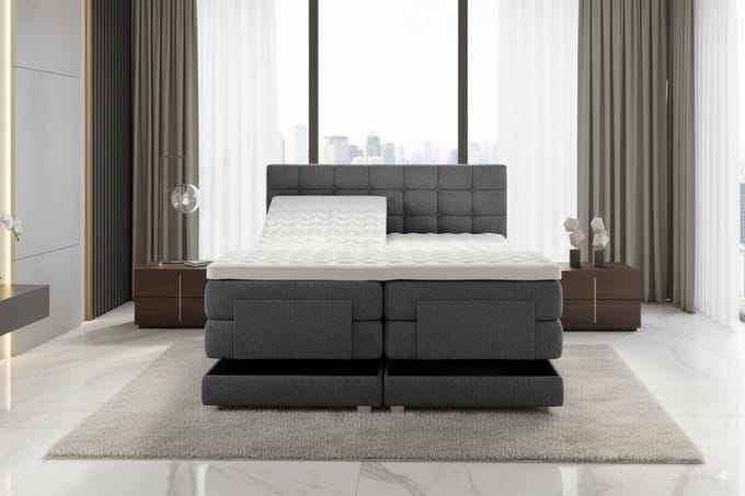 Elektrische Boxspring Bulut antraciet 180X200