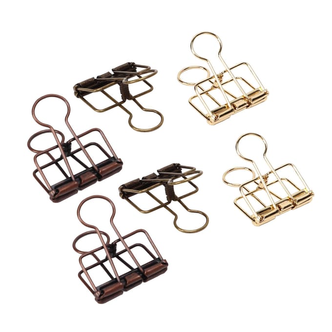 90 stuks Binderclips 32 mm Holle Sterke Klemkracht Metalen Kleine Binderclips voor Kantoordocumenten black