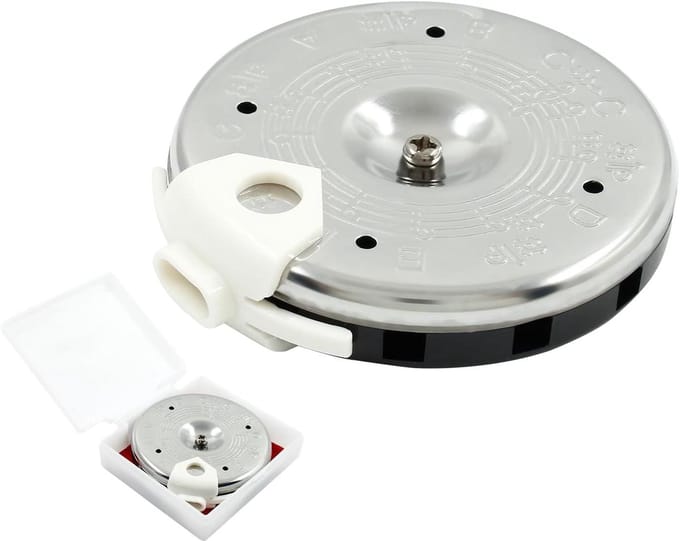 Stemfluit - Stemapparaat Toonbuis - Instrumenten Stemmen - 13 Tonen C-C - 7.11 x 6.91 x 2.21 cm - Zilver