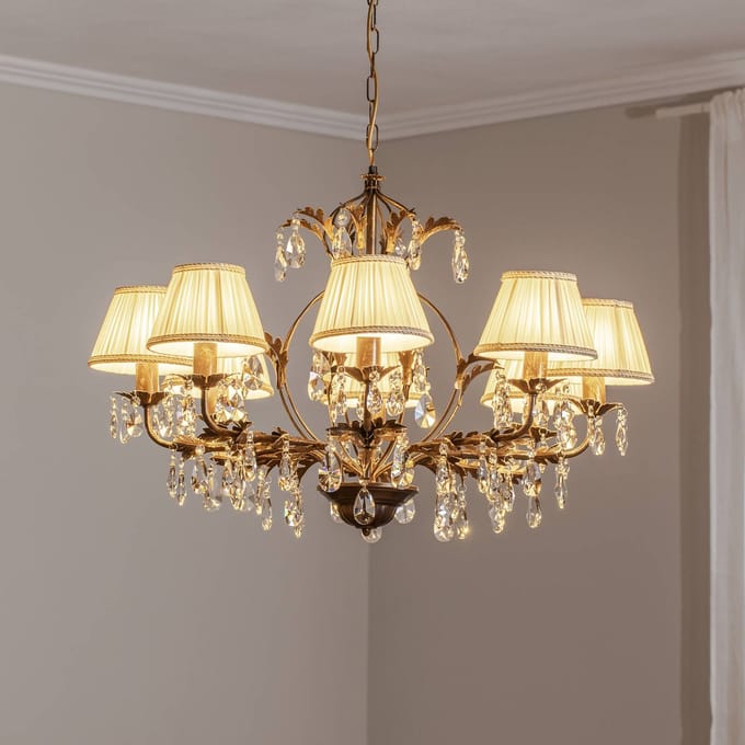 ONLI Kroonluchter Karen 8-lamps brons
