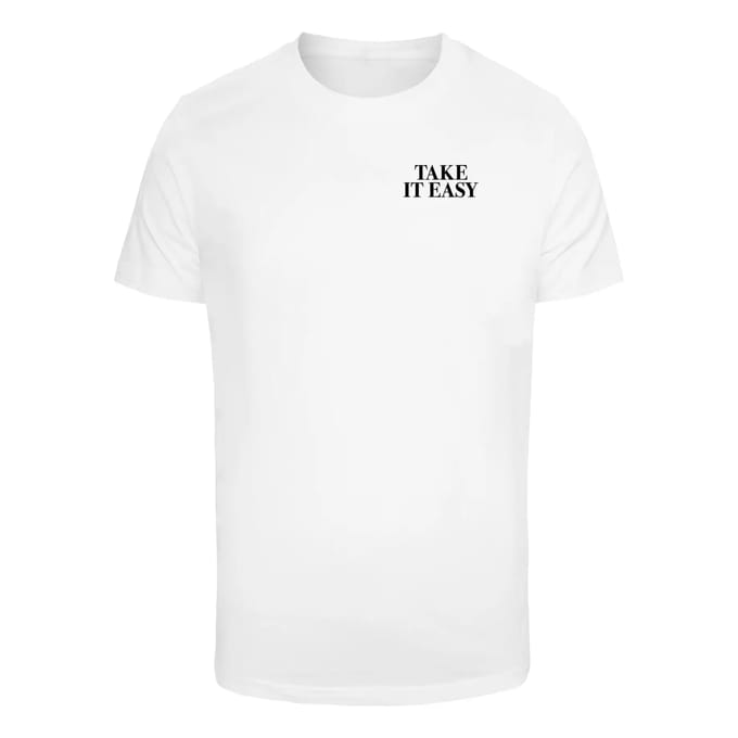 Mister Tee - Take It Easy Palm Paradise Heren Tshirt - M - Wit