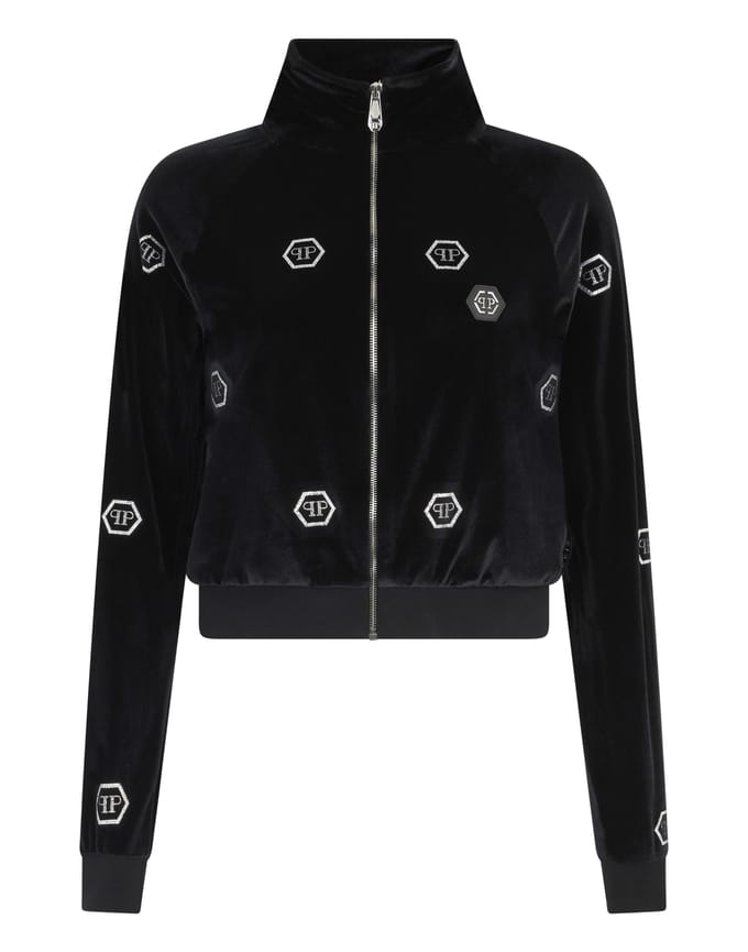 Chenille Tracksuit Jacket Mini Monogram Crystal Monogram