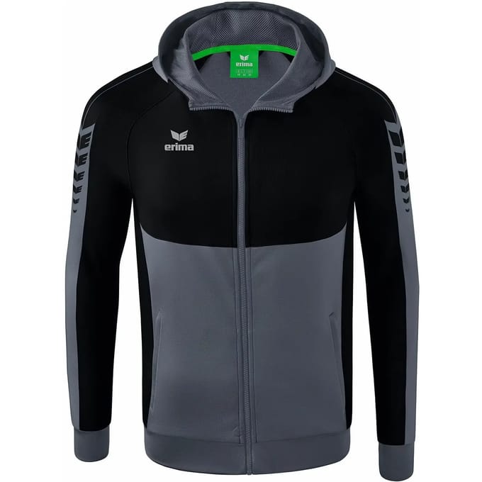 Erima Six Wings Hooded Trainingsjack kinderen - sportvest - grijs