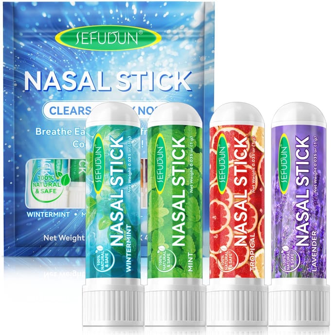 Neussticks met 4 Unieke Geuren – Inhalator met Etherische Geurolie - Essentiële - Inhaler