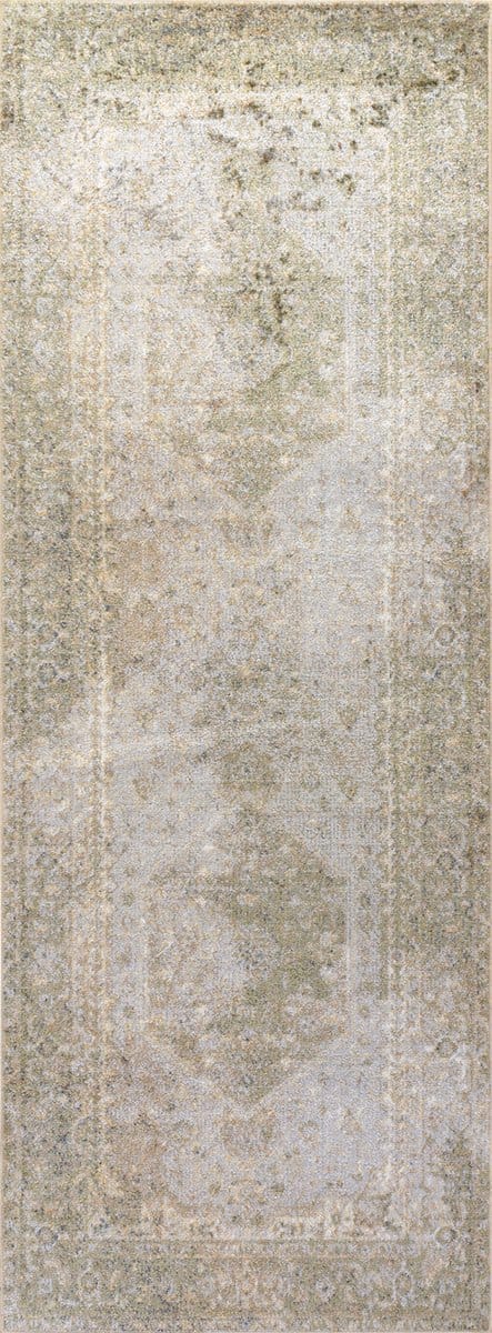 SURYA Boka vloerkleed wasbaar oosters vintage groen