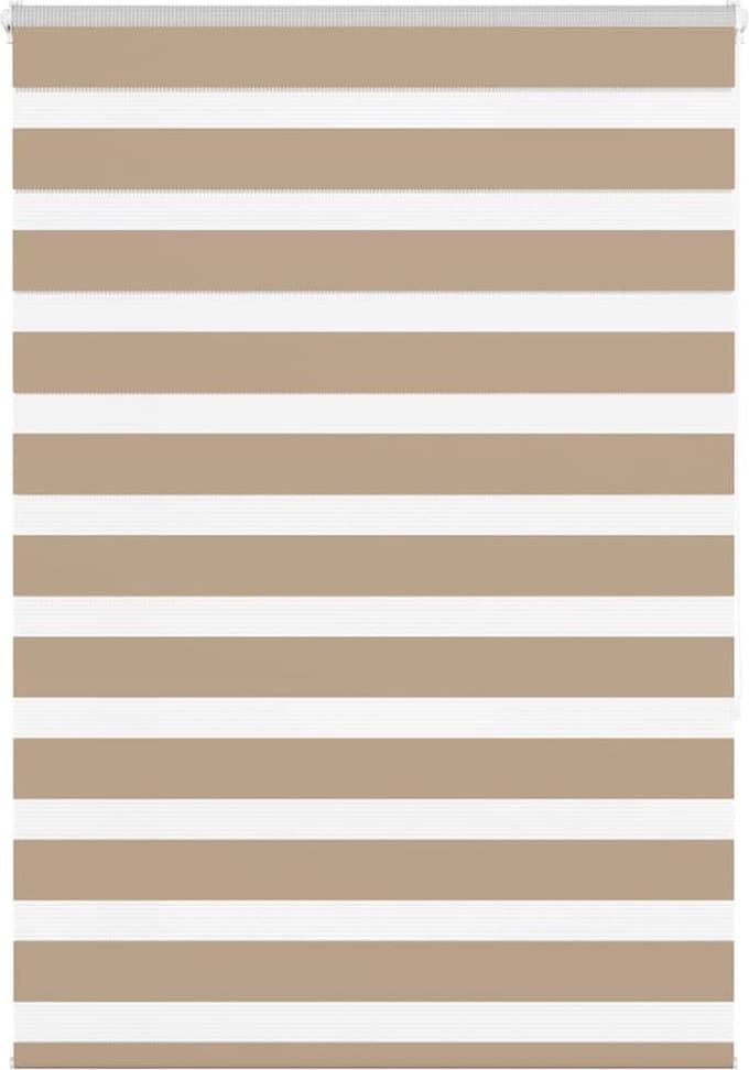 vidaXL - Zebra - Blind - 115x150 - cm - stofbreedte - 110,9 - cm - polyester - zandbruin