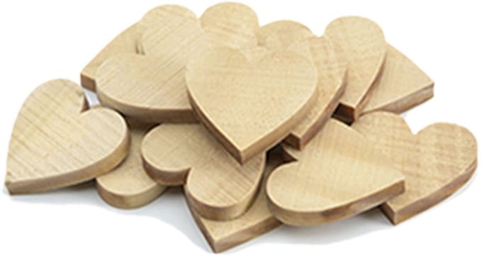 Colorations houten hartjes knutselset - 20 stuks kleine harten decoratie.