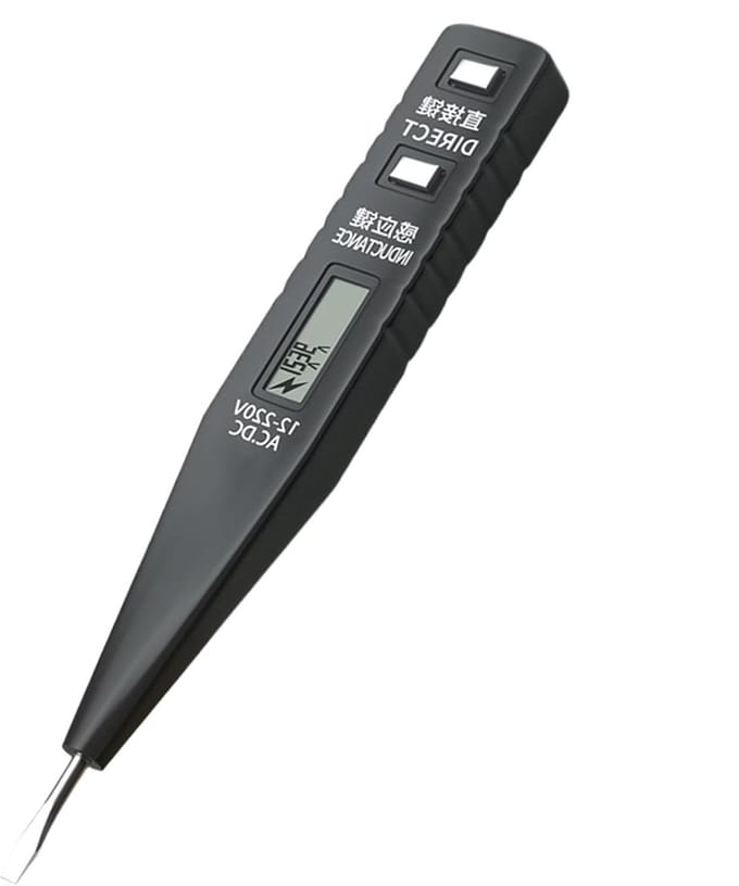 Spanningstester Schroevendraaier - Stroomdetector - Elektrisch Onderhoud - Multifunctioneel 2-in-1 - 13.5 cm - Grijs