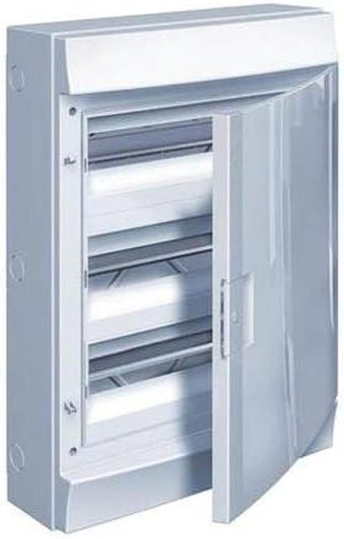 Verdeelblok Kast - Groepenkast Met Deur - Zekeringen Monteren - Matte Deur - 48 Modules - Wit