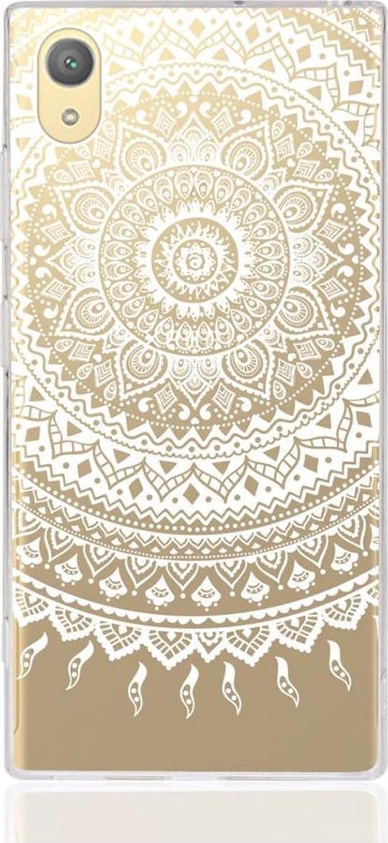 Shop4 - Sony Xperia XA1 Plus Hoesje - Zachte Back Case Mandala Wit