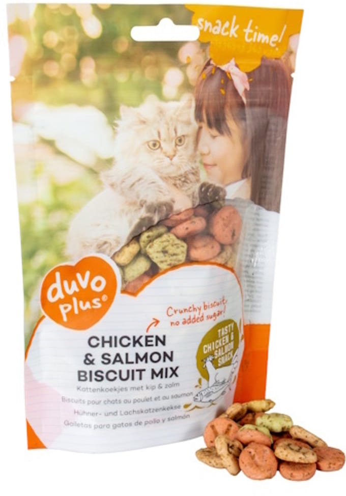 Duvo+ Kippen- En Zalm Koekjesmix 50 gram