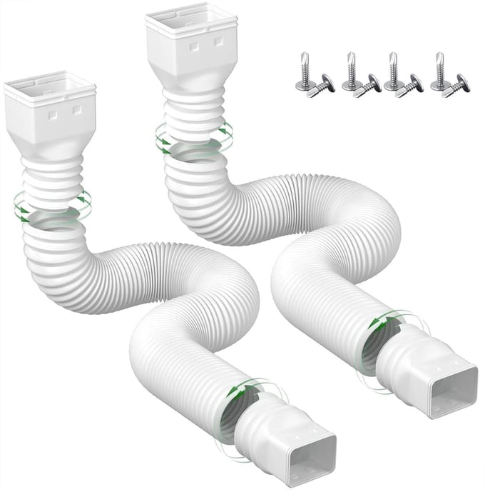 Regengoot Downspout Extensions - Flexibel 2-Pack 21"-60"