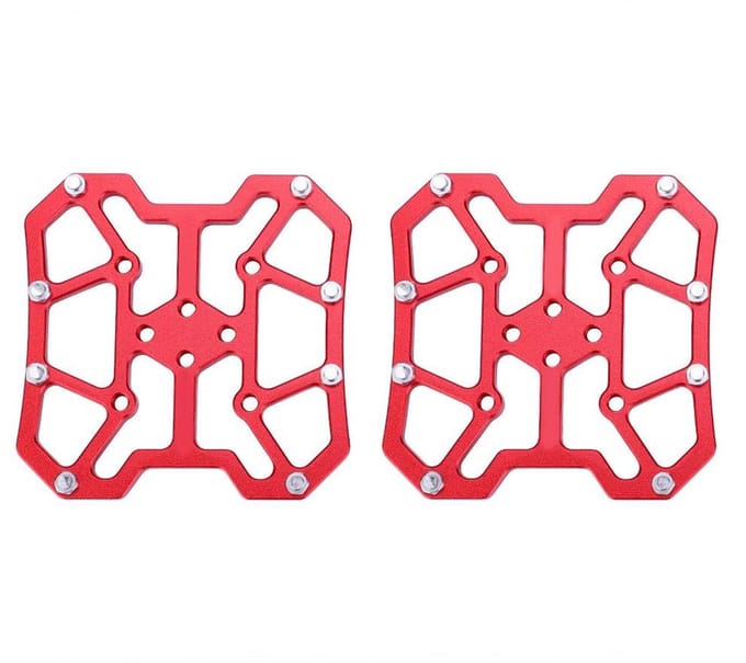 Dailygoods - Aluminium Fiets Pedaal Adapter - Clipless Pedaal Platform Adapters voor {BRAND} (Rood)