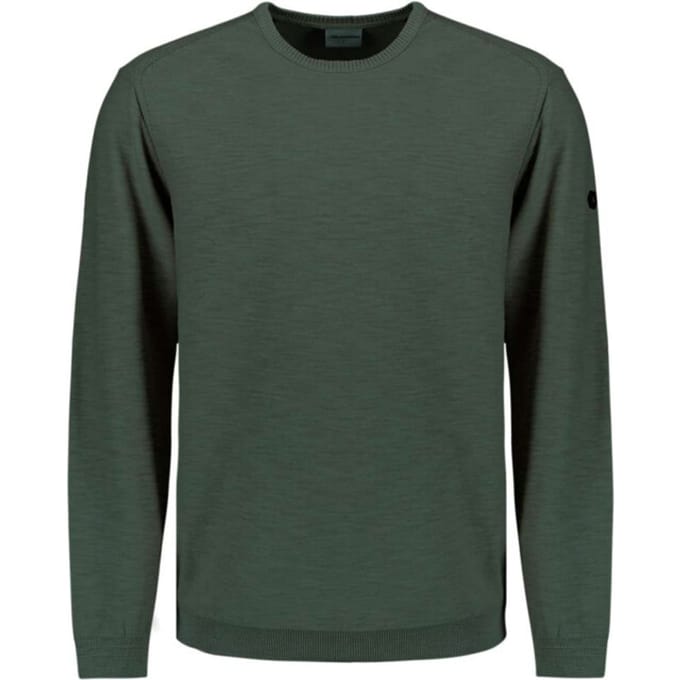 No Excess Pullover crewneck garment dyed + st dark steel