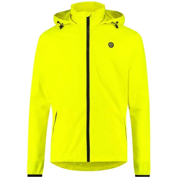 AGU GO - Regenjas - Unisex - Poray 5000 - 100% Gerecycled Polyester - Reflecterend - Compact - Geel - M