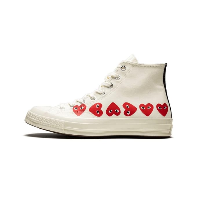 Converse Comme des Garçons High Blanche Multi Coeurs EU 46.5 blanc