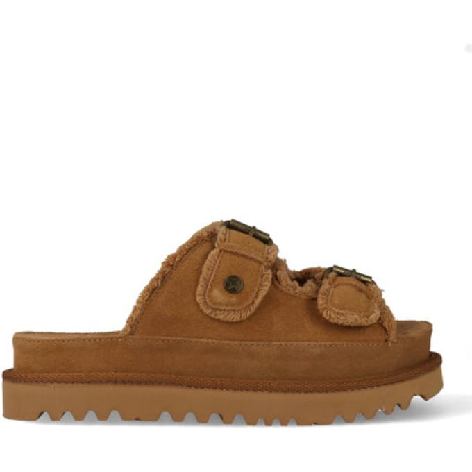 Warmbat Dysart Suede Dames Sandalen - Cognac