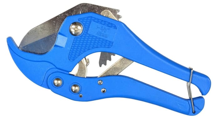 GEKO Plastic pijpsnijder - Ratchet mechanisme - Aluminium - RVS mes - 42 mm