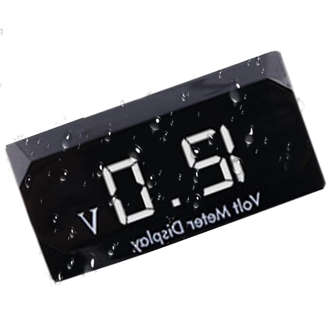 Digitale Voltmeter - Spanningsmeter 12V - Voertuig Controle - Waterdicht Display - 5.8 x 3.2 cm - Wit licht
