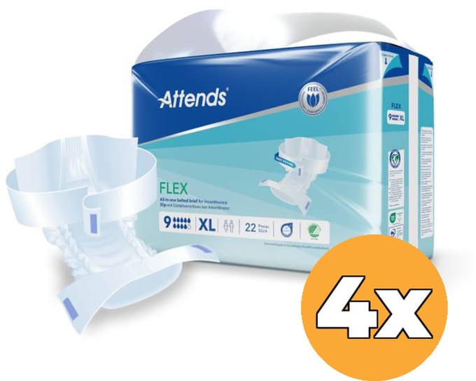 4x Attends Flex 9 maat XL (22 stuks)