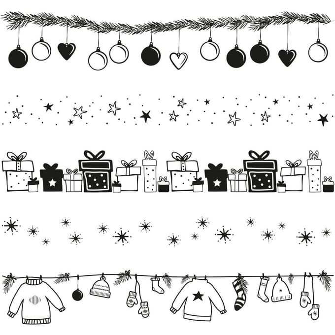 Clear Stamps "Kerstborduren"