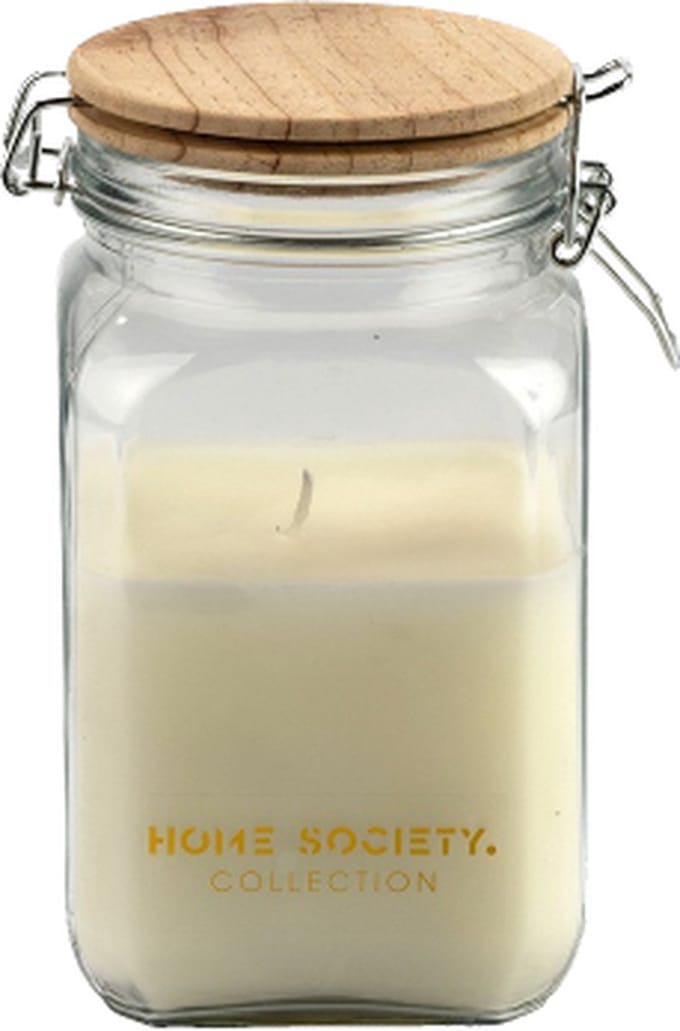Home Society - Kaars in glas 'Cosina' (Wit, maat L)