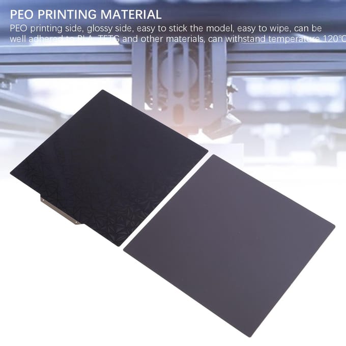 PEO PEI Plaat Flexibel Bouwplatform 2-zijdig Verwarmd Bed Bord Platform voor QIDI Q1 Pro 3D-printer black