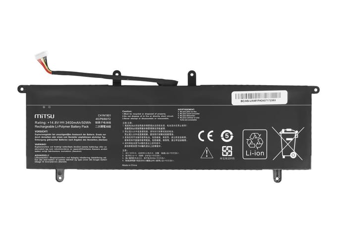 Mitsu ZenBook Duo C41N1901 Serie - Batterij - Asus ZenBook Duo 14 UX481