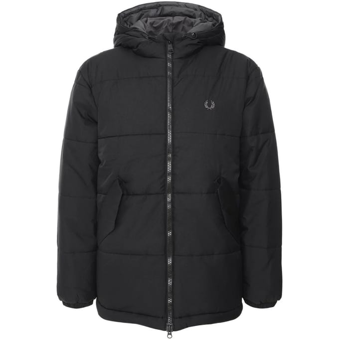 Fred Perry zwart Primaloft geisoleerd jack met capuchon