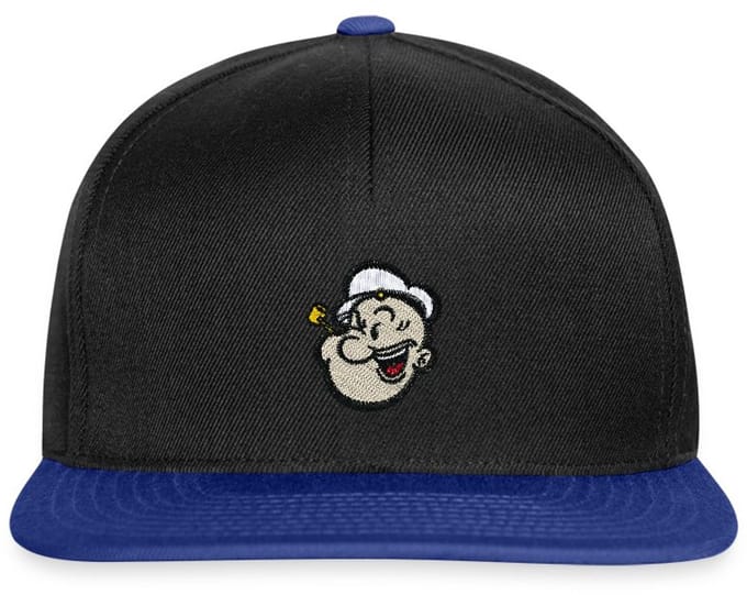 Popeye Als Borduurmotief Snapback cap