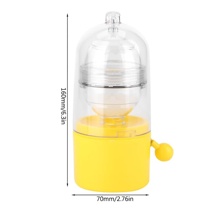 Eierroerapparaat Shaker Garde Handaangedreven Gouden Ei Maker Eieren Eigeel Eiwit Mixer Keukenhulpjes white