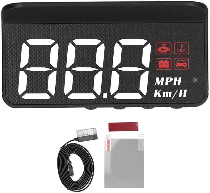 Multifunctionele Head-Up Display voor Auto met OBD2, Rijdvermoeidheidsalarm en Windscreen Gauge