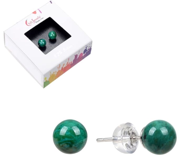 Oorbellen Chrysocolla 6 mm