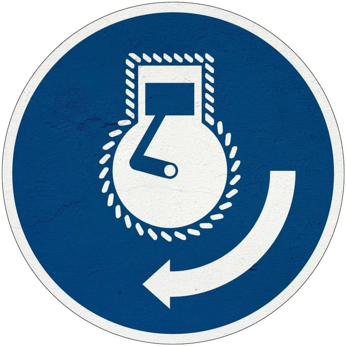 Motor starten gebodsbord - M038 | Sign Again materiaal | 10 cm