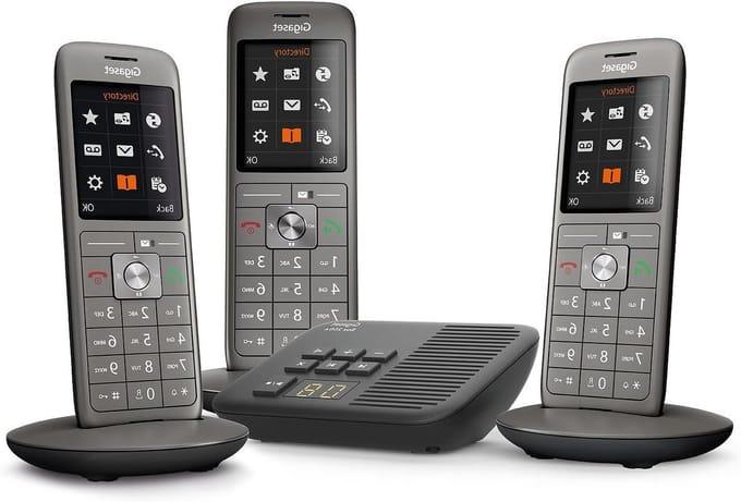 Draadloze Vaste Telefoon - DECT Telefoon - Thuiscommunicatie - Groot Kleurendisplay - 3 Handsets - Antraciet