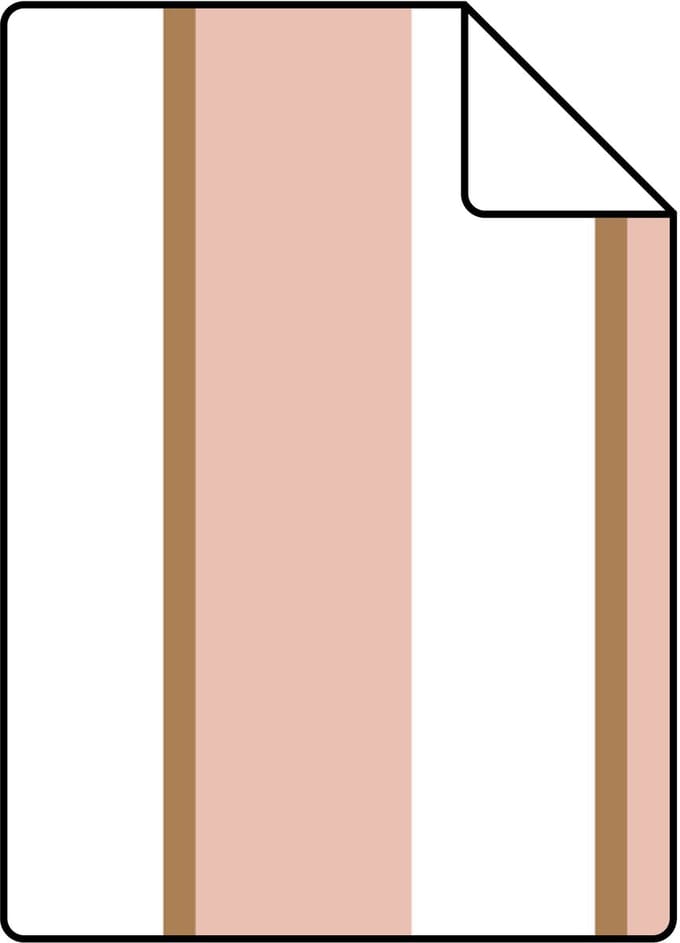 Proefstaal ESTAhome behang strepen roze en wit - 26.5 x 21 cm - 131911-S
