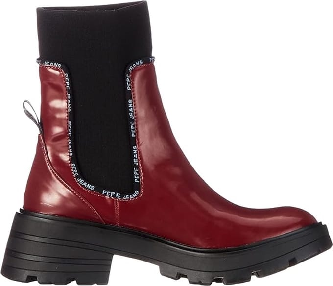 Pepe Jeans - Soda Chelsea Laarzen - Dames - Bordeaux - Maat 39