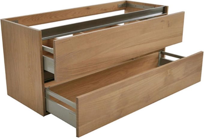 Wiesbaden OAK onderkast met 2 laden 2 uitsparingen 120 x 46 cm eik