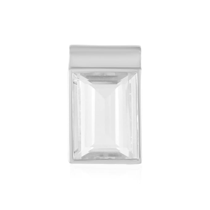 Witte Kwarts Zilver Hanger, Brazilië 15.55ct