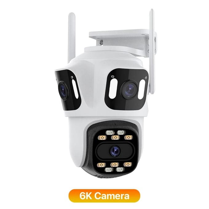 Drie Lens Drie Scherm Wifi PTZ Camera 6K 4K HD Buiten IP Camera Auto Tracking Videobewaking CCTV Camera P2P ICSEE 6K Camera