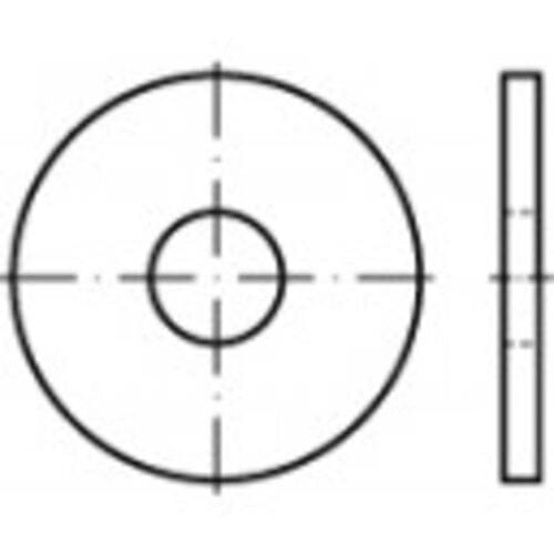 Onderlegring 22 mm 72 mm Staal 50 stuk(s) TOOLCRAFT 107020