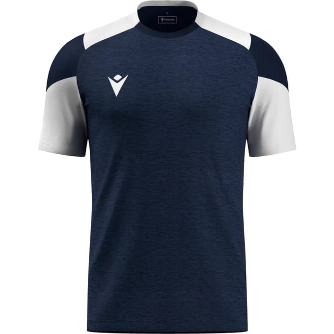 Macron Glory Golem Shirt Korte Mouw Heren - Marine / Wit | Maat: S