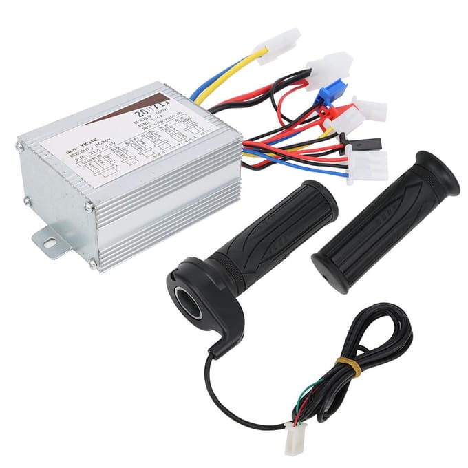 36V 500W Controller Gashendel Handvat Stuur Kit Elektrische Fiets Scooter Accessoire white