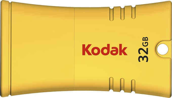 Kodak II K402 Series Flash Drive - 32 GB - USB 2.0 - USB Stick - Mini - Beschermdop - Geel