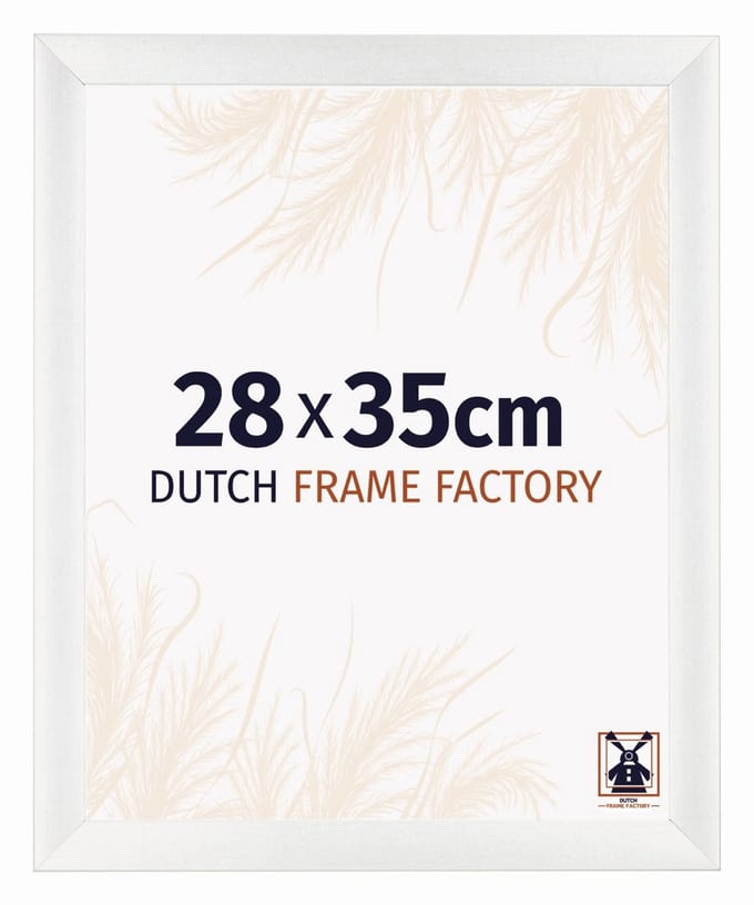 Fotolijst 28x35 cm - MDF - Wit Geveegd - Praag