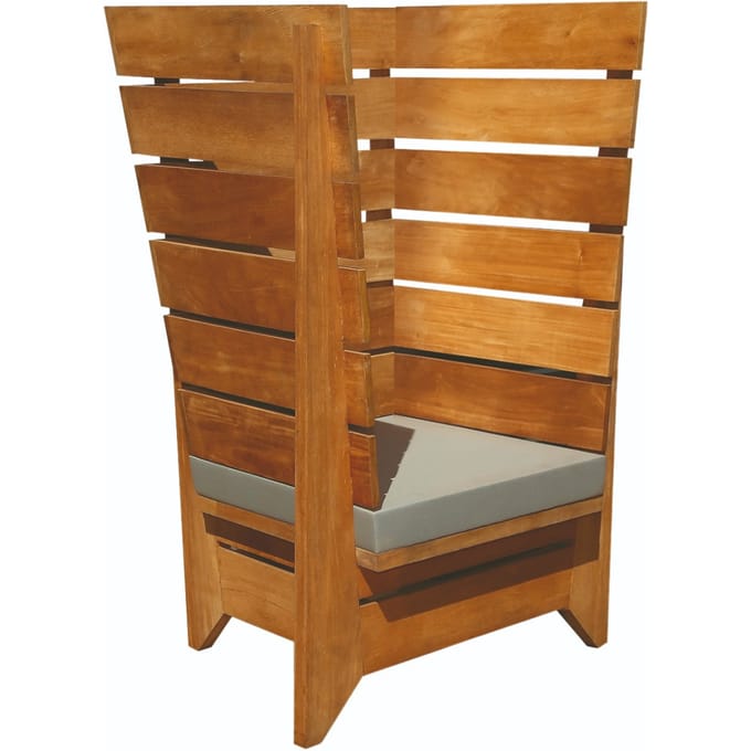 Tuinstoel hardhout hoog model 64x80x130cm