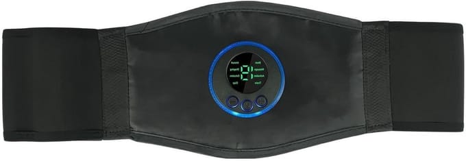 Buikspier Stimulator - Ab Stimulator Riem - Spierversteviging - Zweetbeheer Technologie - 120 x 15 cm - Zwart